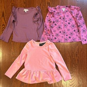 Girl long sleeve tops size 4 set of 3